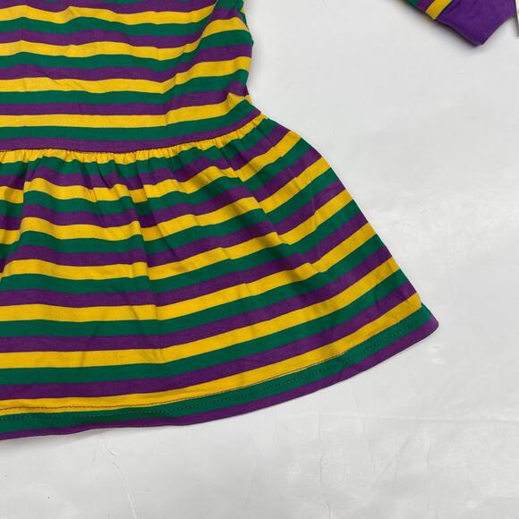 NWT Blended Spirit Size 10 Mardi Gras Striped Dress - Picture 3 of 5